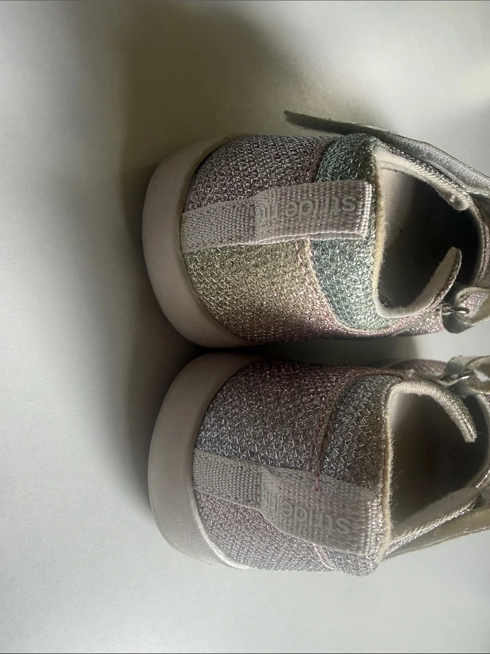 Stride Rite Girls' Glitter Mary Janes in Rainbow Shimmer
